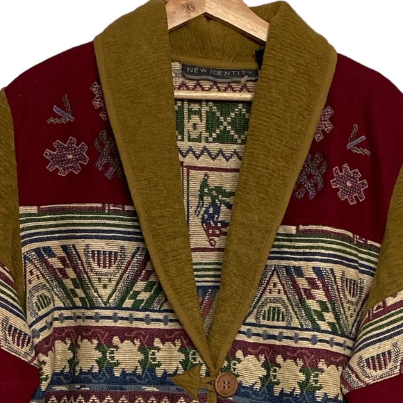 NWT Vintage New Identity Tapestry Aztec Blazer Jacket - Picture 2 of 13